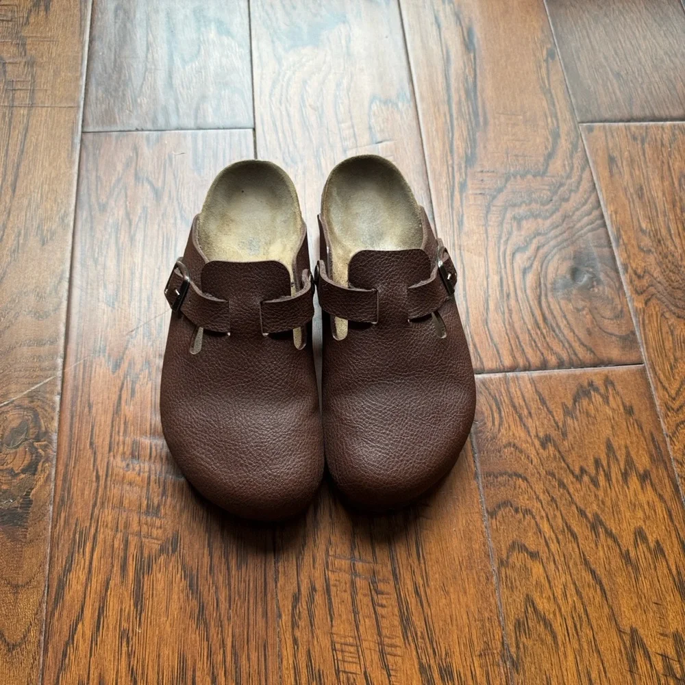 Kids Brown Birkenstock Boston Clogs Size 4 - Picture 2 of 5
